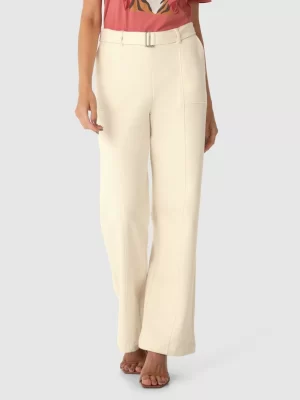 Calça Reta Feminina Com Bolso