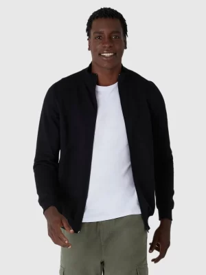Jaqueta Básica Masculina Gola Alta Em Moletom
