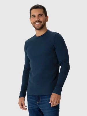 Camiseta Básica Masculina Manga Longa Em Ribana