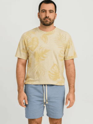 Camiseta Masculina Malwee Estampada – Estilo Tropical com Conforto Garantido