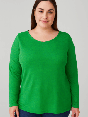 Blusa Feminina Manga Longa com Textura Folhagem – Estilo e Sofisticação para o Dia a Dia