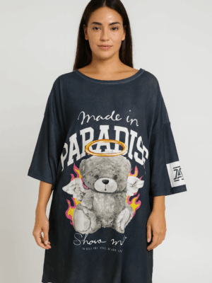 Pijama Feminino Oversized “Made in Paradise” – Conforto com Estilo Descolado