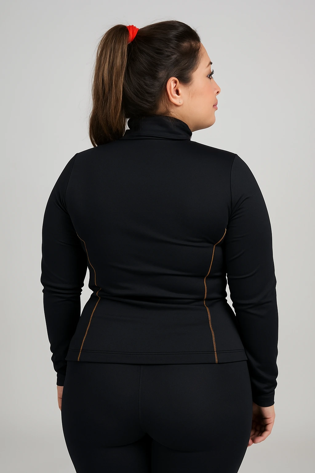 Jaqueta Esportiva Feminina Preta com Zíperes Dourados – Estilo, Conforto e Versatilidade - Imagem 4