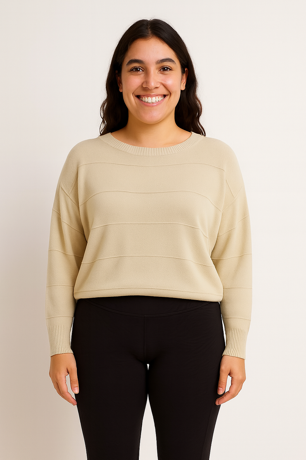 Legging Evolution Preta com Estampa em Alto-Relevo