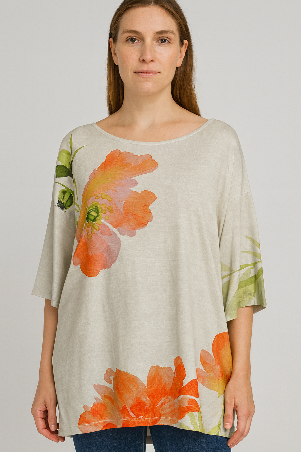 Blusa Feminina Plus Size com Estampa Floral – Leveza e Elegância para o Dia a Dia - Imagem 4
