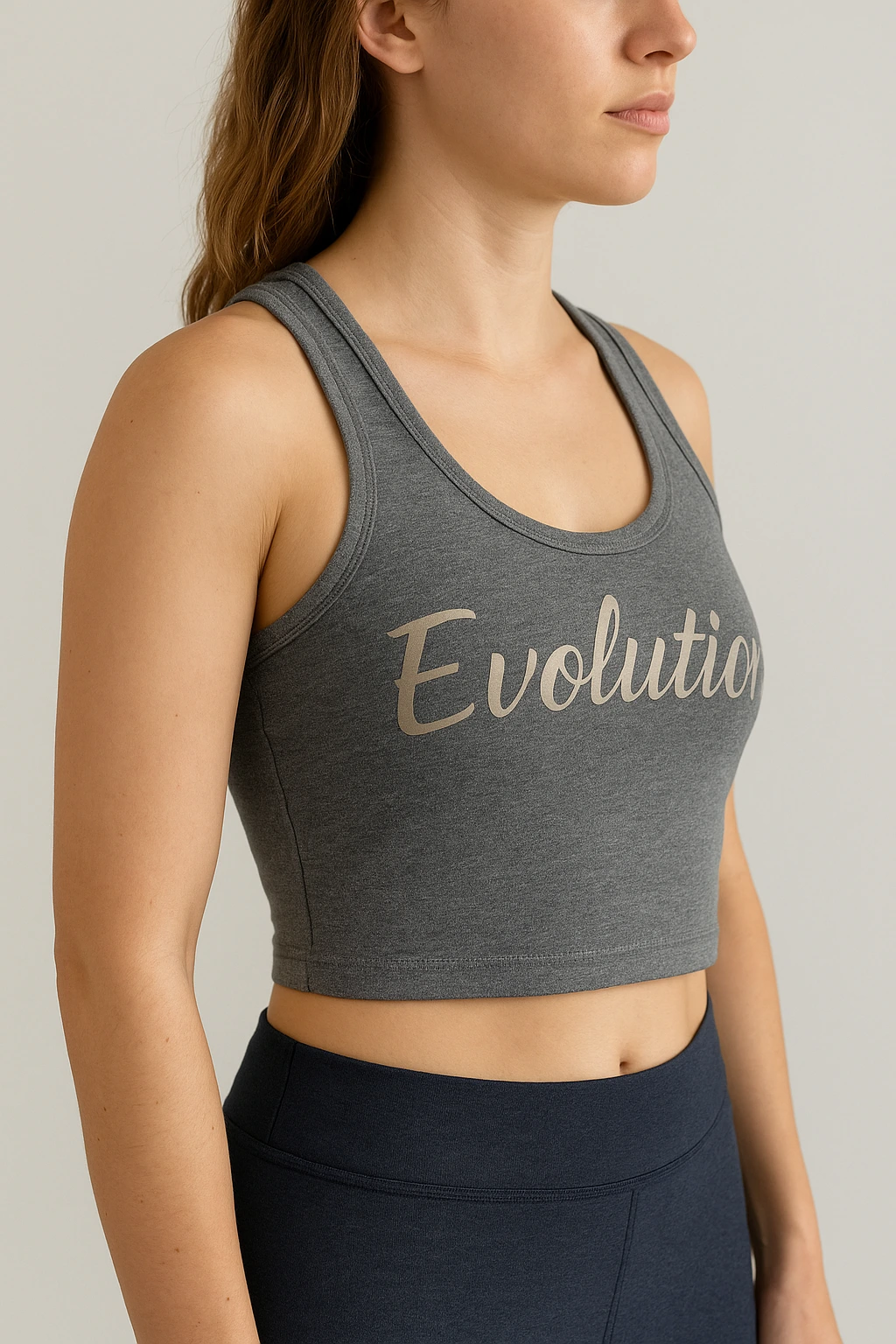 Top Cropped Cinza Evollution - Imagem 3