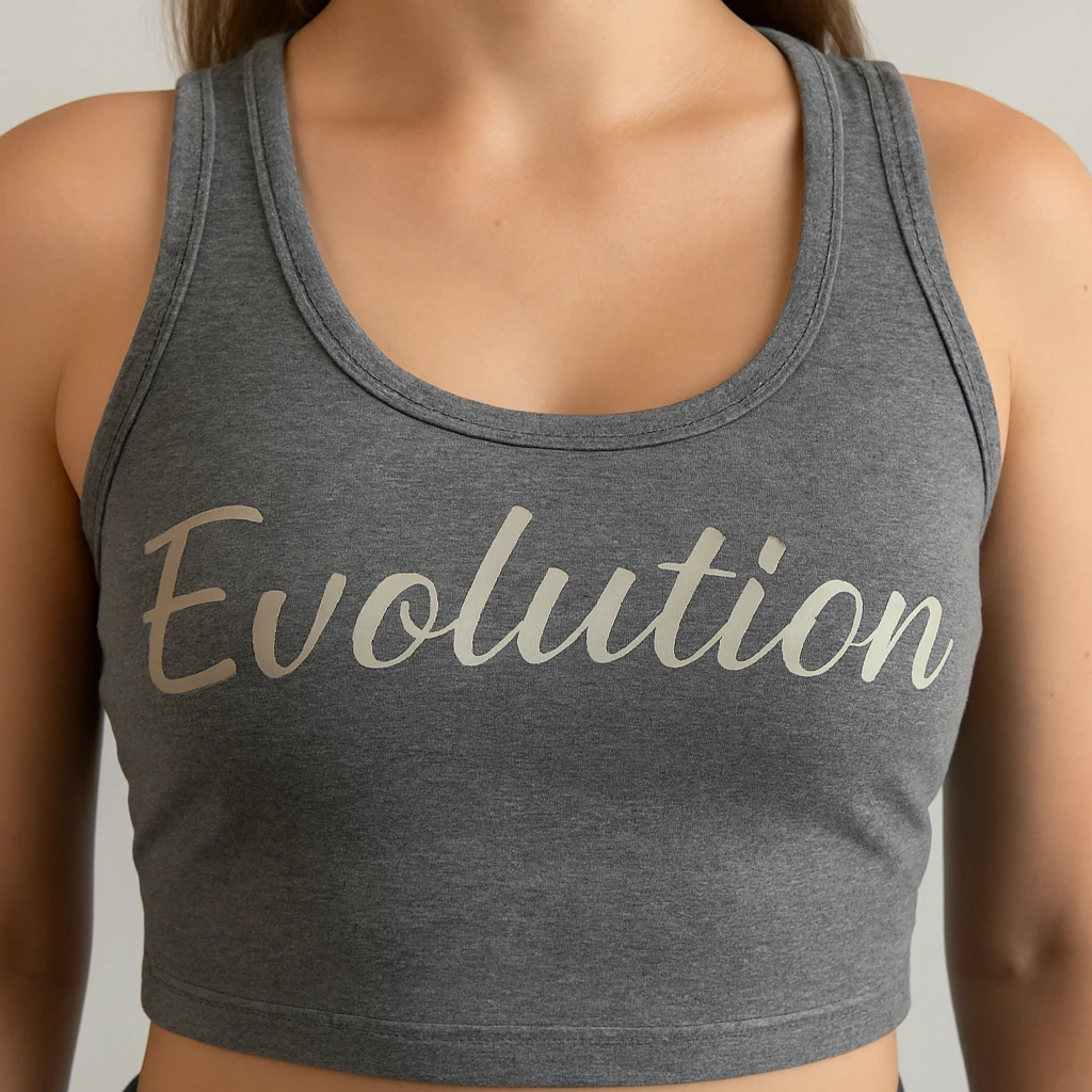 Top Cropped Cinza Evollution - Imagem 2