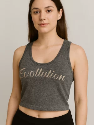 Top Cropped Cinza Evollution