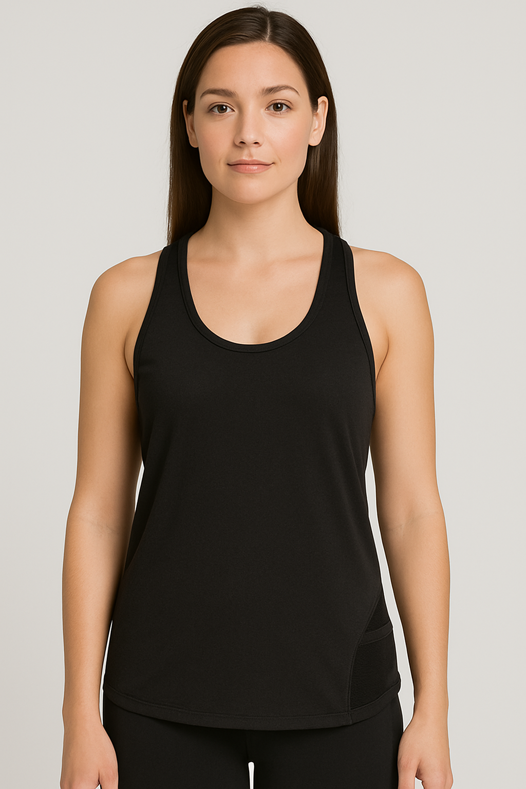 Camiseta Preta Fitness com Detalhe em Tela - Imagem 4