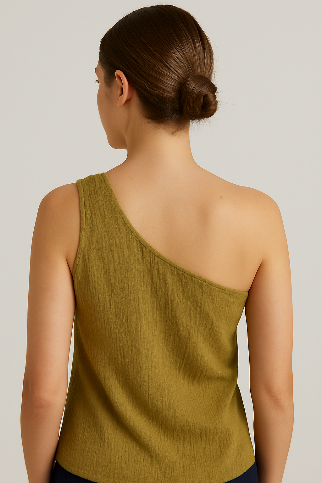 Blusa Verde Oliva Um Ombro Só - Imagem 4