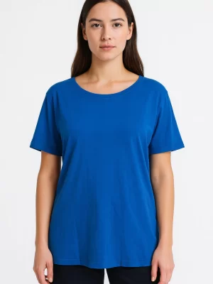 Blusa Azul Básica Feminina
