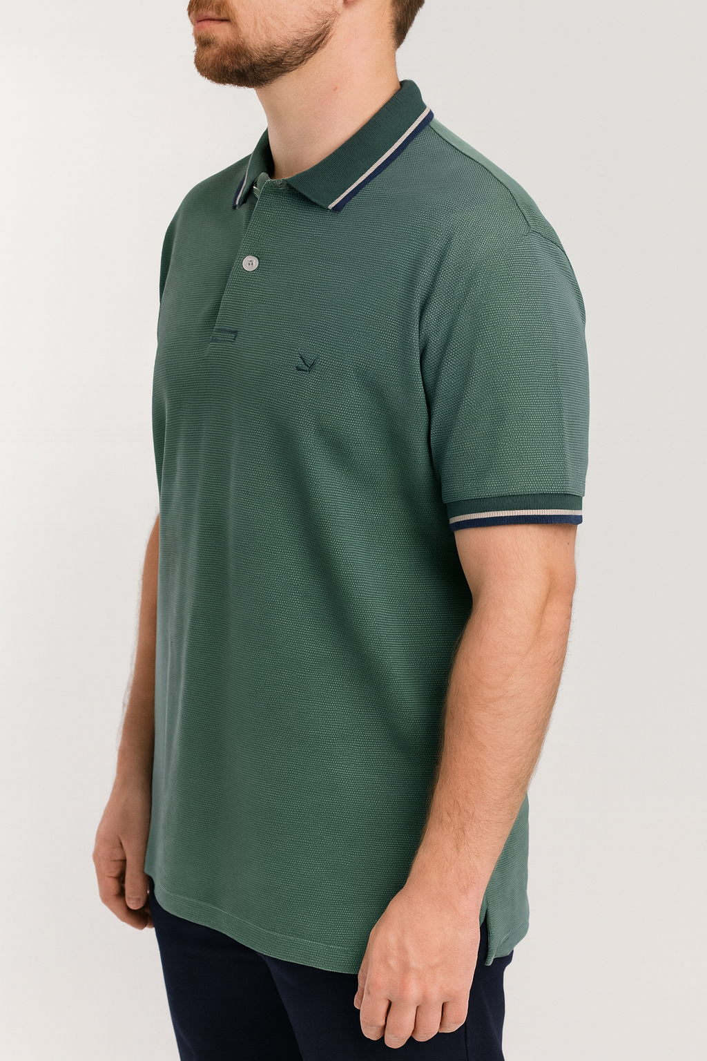 Polo Masculina Verde Clássica - Imagem 3