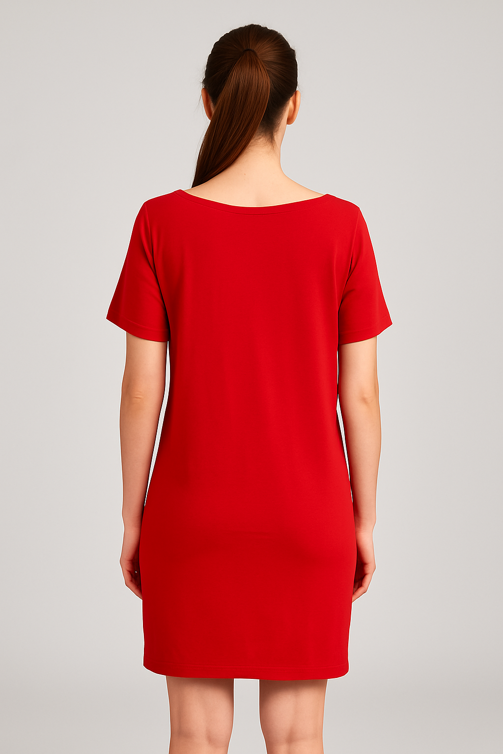 Vestido Morcego Vermelho Feminino – Simplicidade e Elegância - Imagem 3