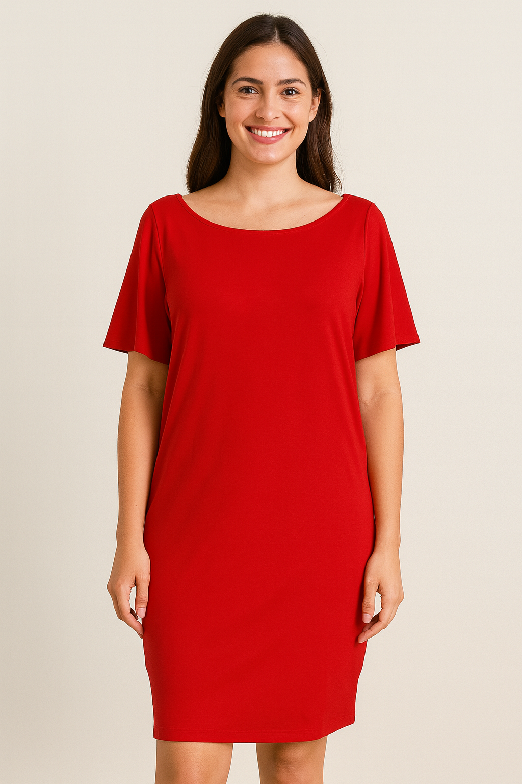 Vestido Morcego Vermelho Feminino – Simplicidade e Elegância