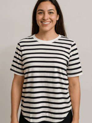 Camiseta Listrada Feminina